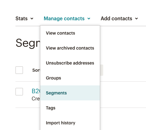 segments mailchimp